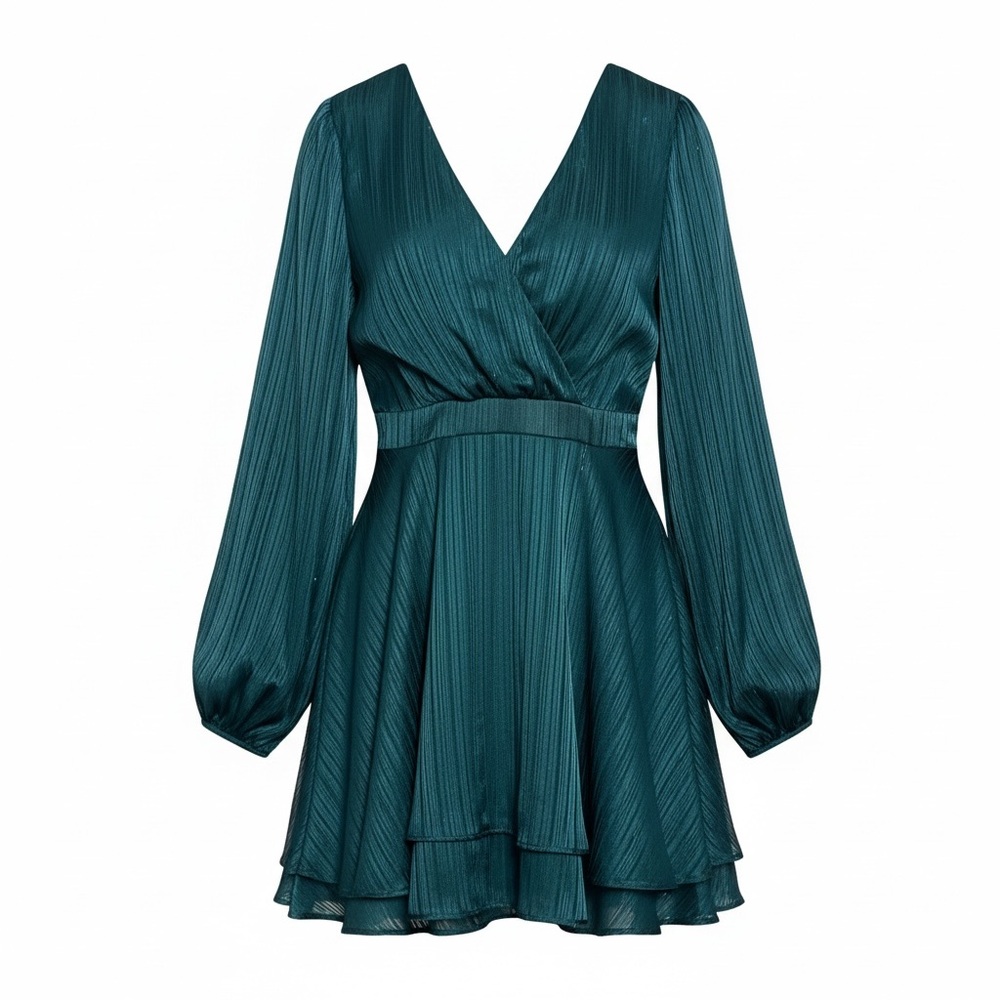 Lucky Brand Teal Long Sleeve Dress